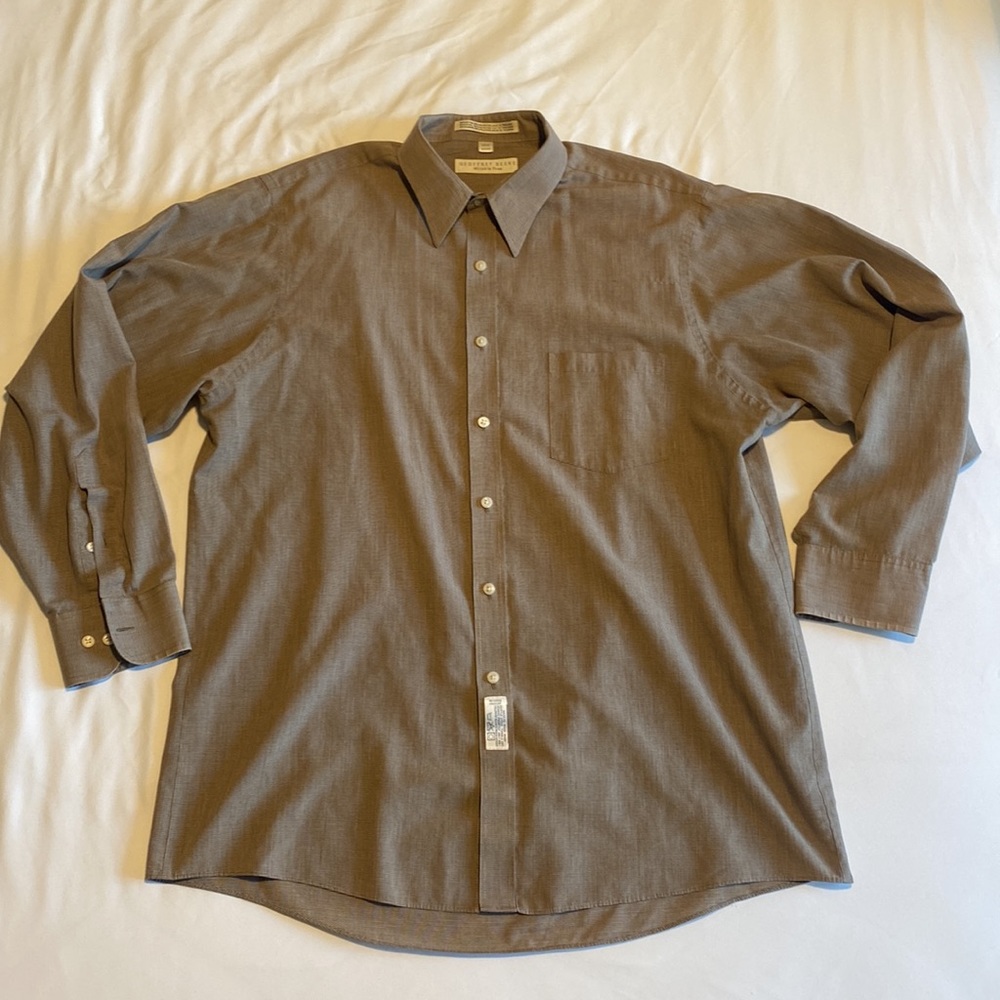 Brown Button Up Dress Shirt